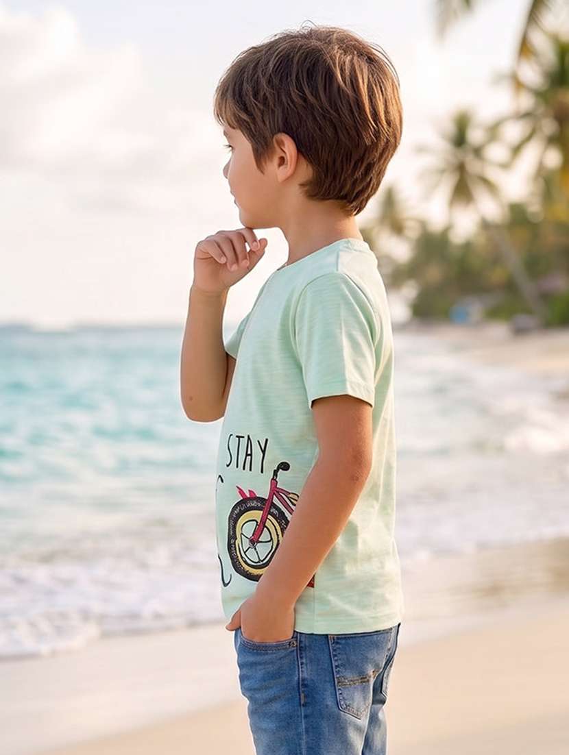 Boys Printed Short Sleeves Regular T-shirt - 22624851 -  Standard Image - 1