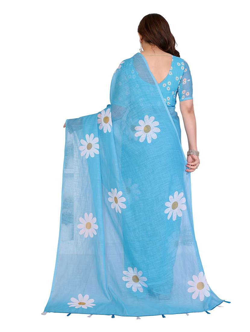 Women Pack Of 2 Printed Combo Saree With Blouse - 22624889 -  Standard Image - 1