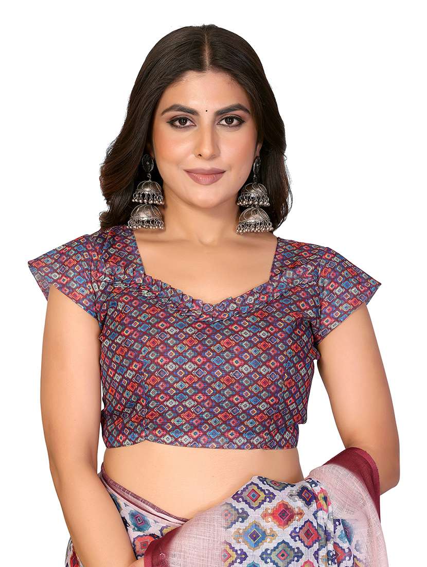 women pack of 2 printed combo saree with blouse - 22624945 -  Standard Image - 4