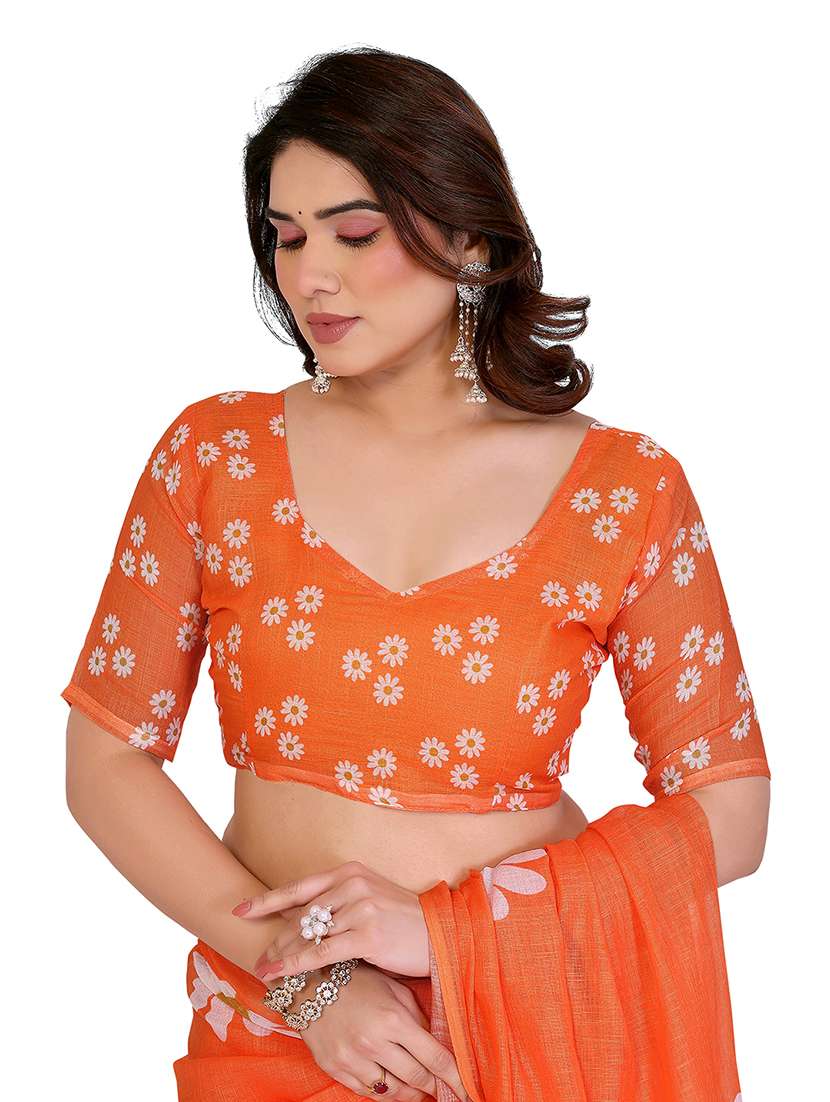 women pack of 2 printed combo saree with blouse - 22624994 -  Standard Image - 4