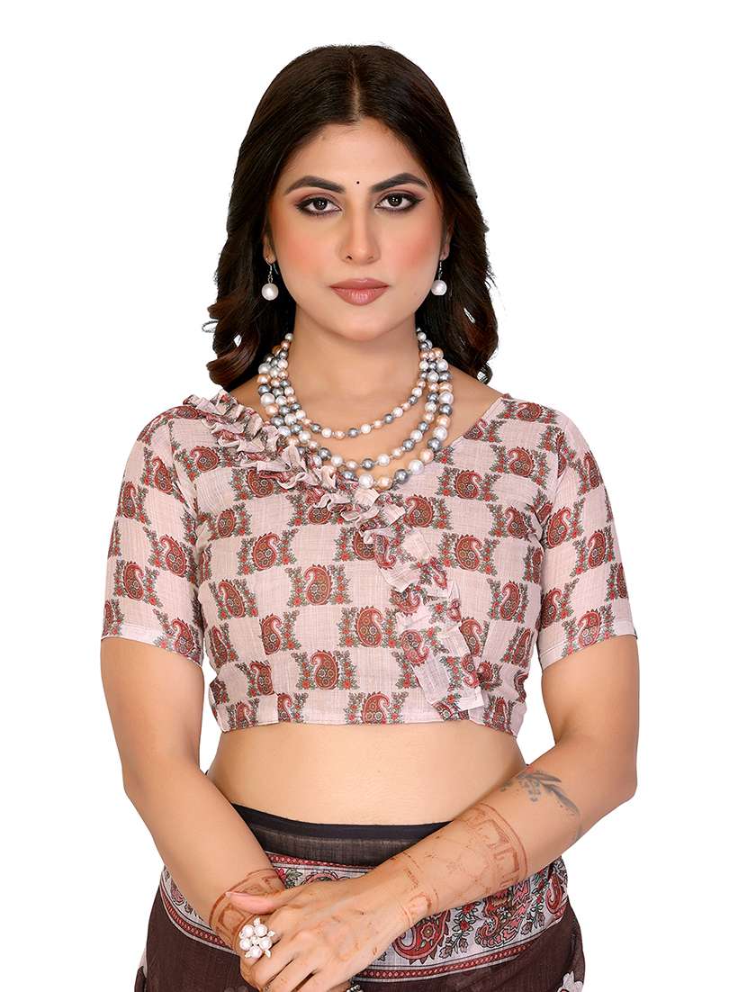 Women Pack Of 2 Printed Combo Saree With Blouse - 22625247 -  Standard Image - 4