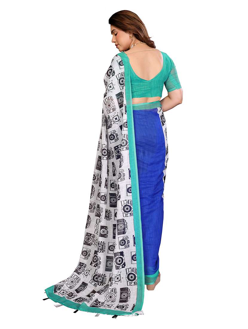 women pack of 2 printed combo saree with blouse - 22625504 -  Standard Image - 1