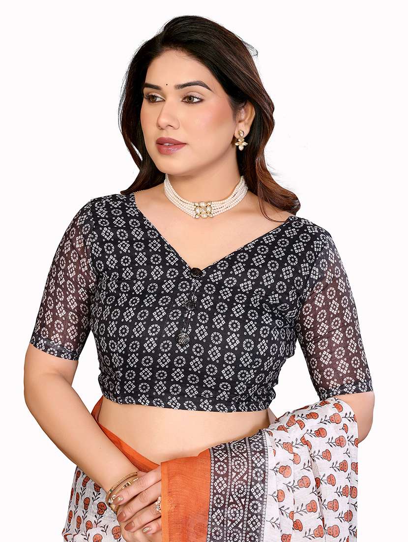 women pack of 2 printed combo saree with blouse - 22625504 -  Standard Image - 4