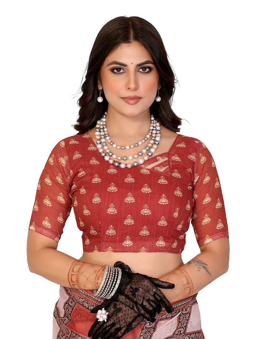 Women Pack Of 2 Printed Combo Saree With Blouse - 22625646 -  Standard Image - 4