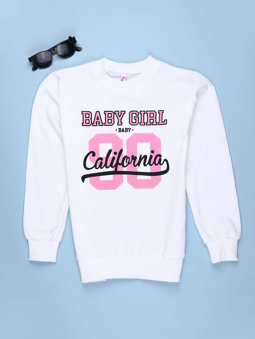 Girls Printed Long Sleeves Regular Fit Sweatshirt - 22625998 -  Standard Image - 1