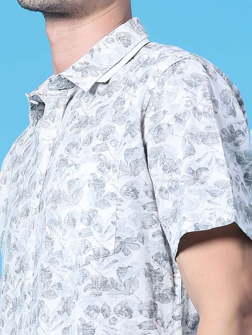 Men Floral Short Sleeve Regular Fit Casual Shirt - 22626022 -  Standard Image - 1