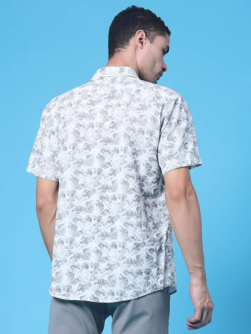 Men Floral Short Sleeve Regular Fit Casual Shirt - 22626022 -  Standard Image - 4