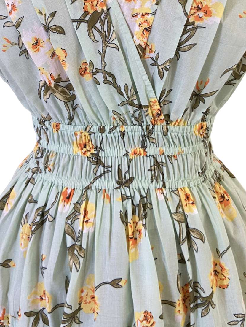 women floral printed v neck tiered dress - 22626292 -  Standard Image - 4