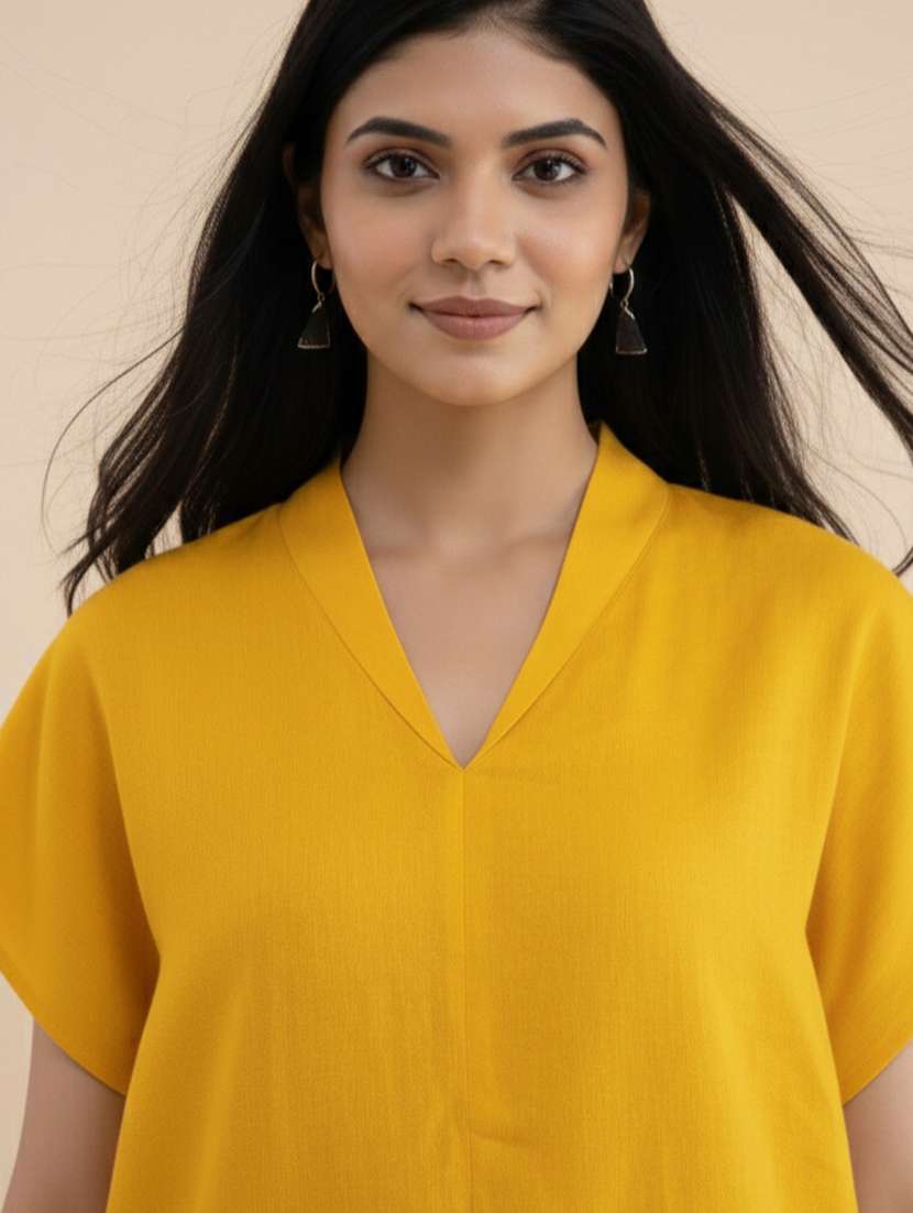 Women Solid Short Sleeves Regular Top - 22627196 -  Standard Image - 1