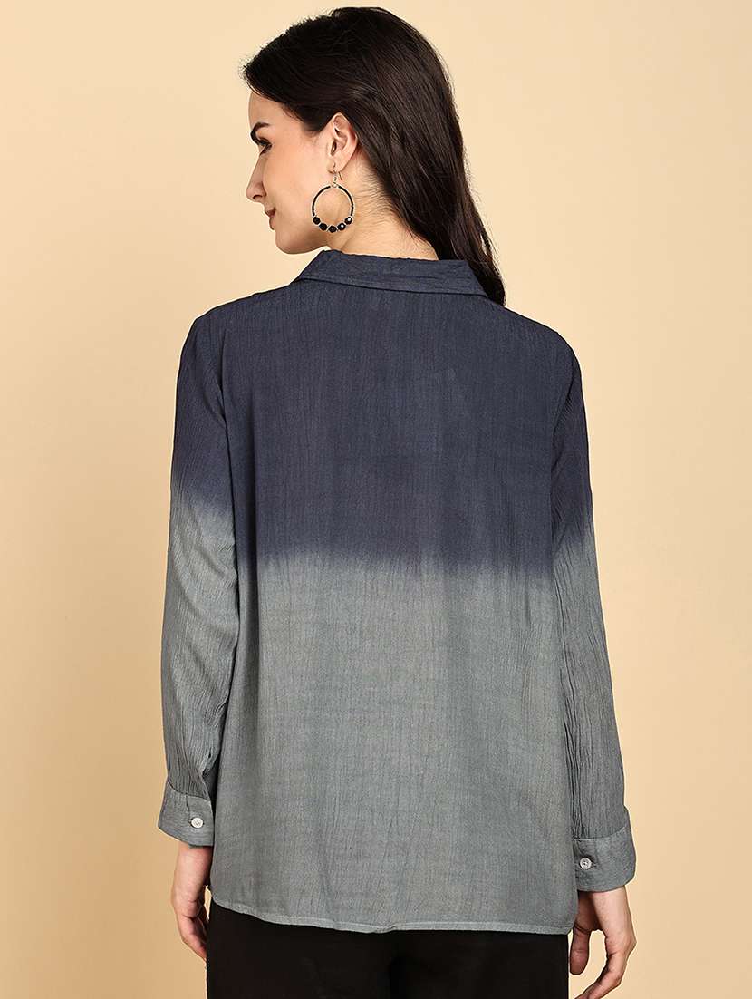 Women Ombre Long Sleeves Regular Shirt - 22627255 -  Standard Image - 4