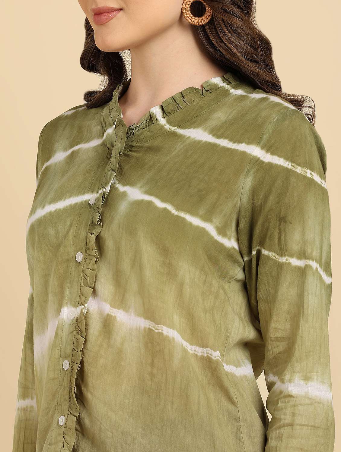 Women Tie And Dye Long Sleeves Regular Shirt - 22627259 -  Standard Image - 1
