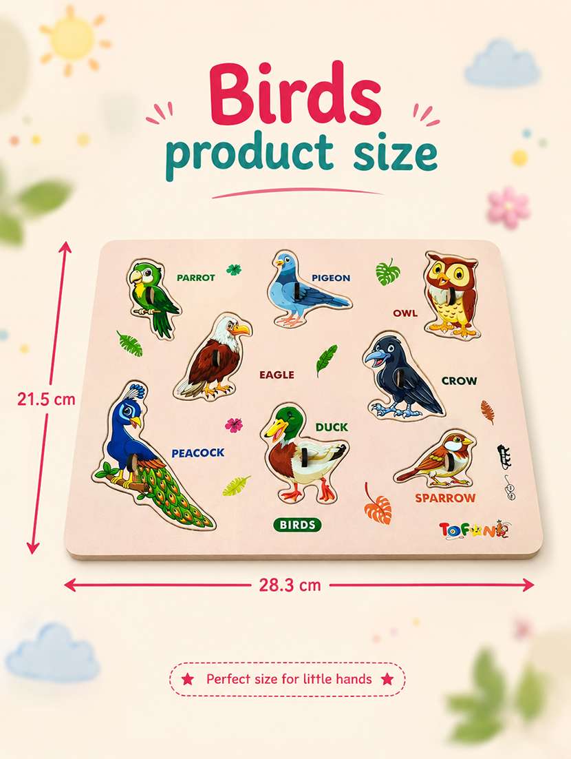 kids pack of 3 wooden pegged puzzle - 22627339 -  Standard Image - 4