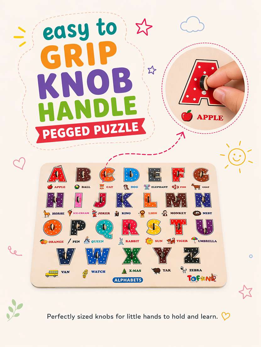 wooden pegged puzzle - pack of 3 - 22627388 -  Standard Image - 1