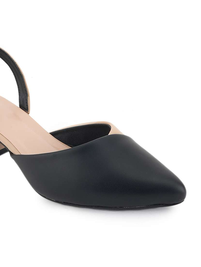 Women Colourblocked Back Strap Pointed Sandal - 22627505 -  Standard Image - 1