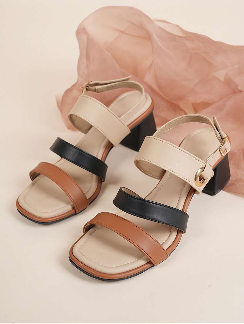 women colourblocked back strap sandal