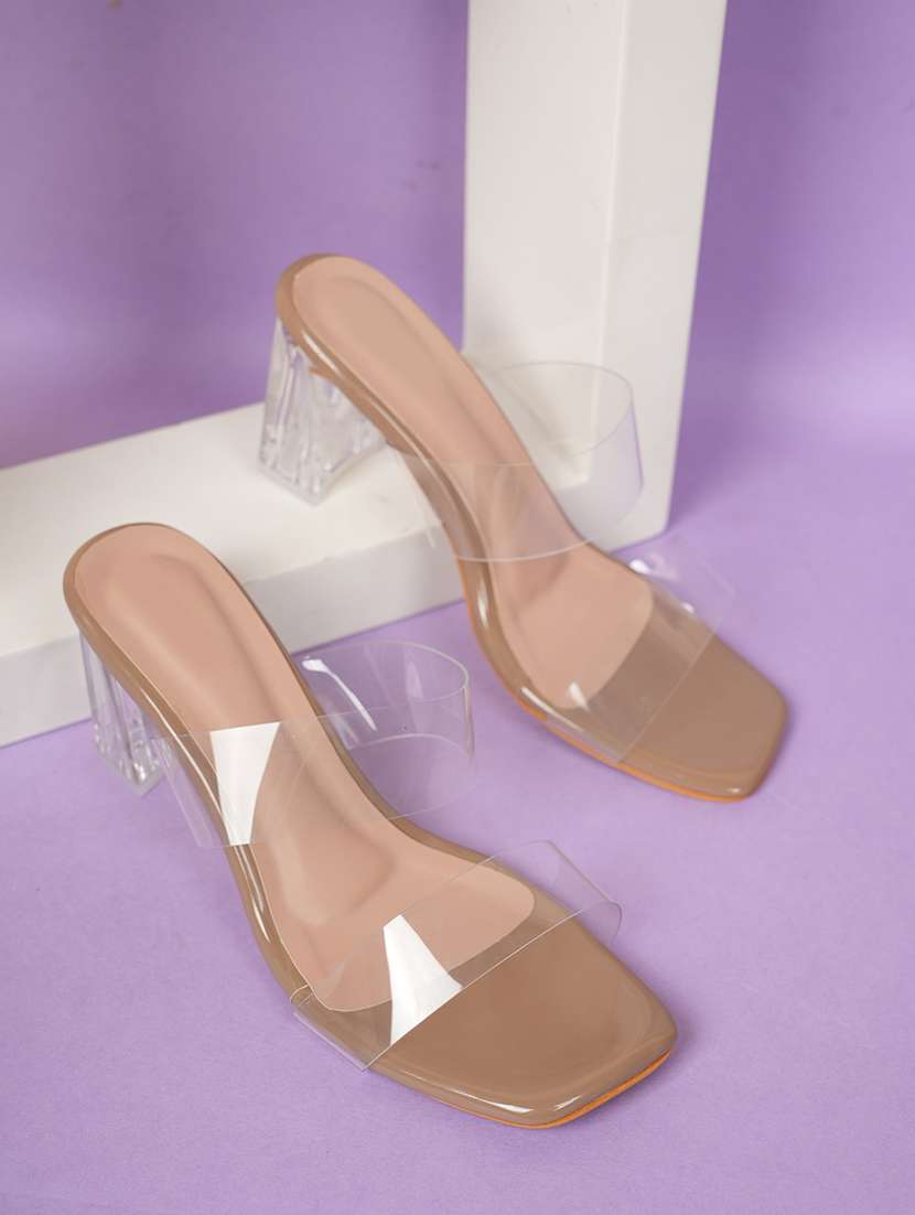 women solid slip on sandal