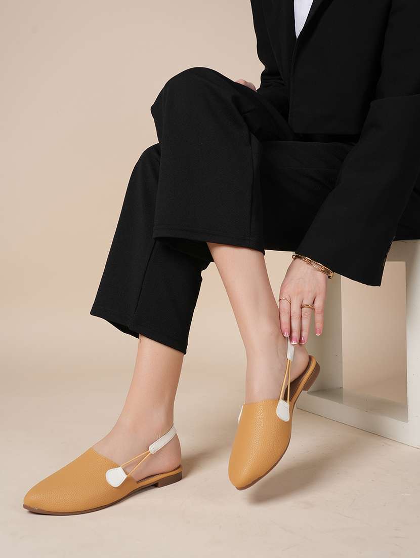 Women Solid Back Strap Mules - 22627545 -  Standard Image - 4
