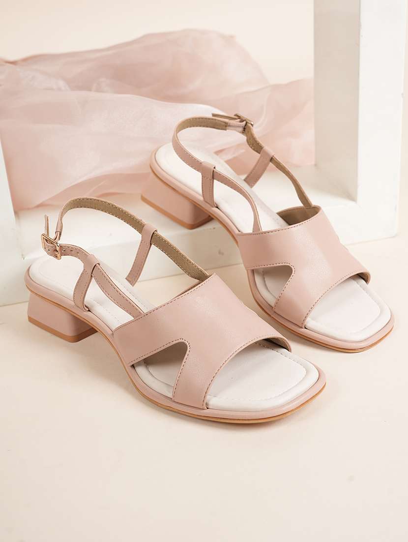 women solid back strap sandal