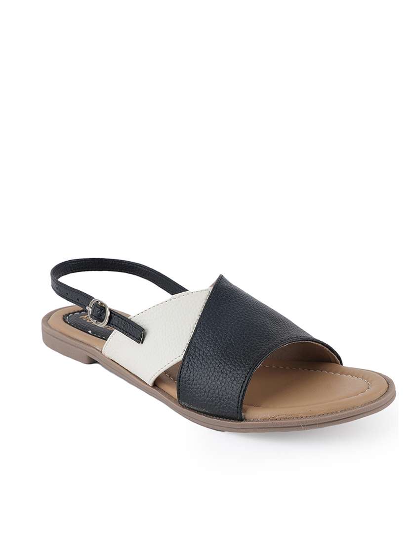 women coloueblocked back strap sandal