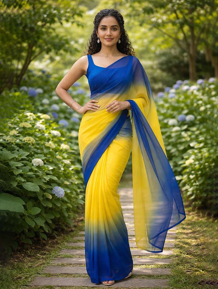 women ombre casual wear saree with blouse - 22627671 -  Standard Image - 1