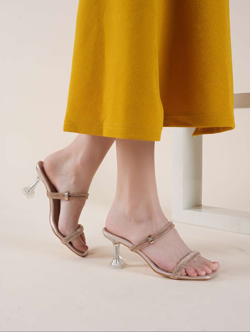 women embellished slip on sandal