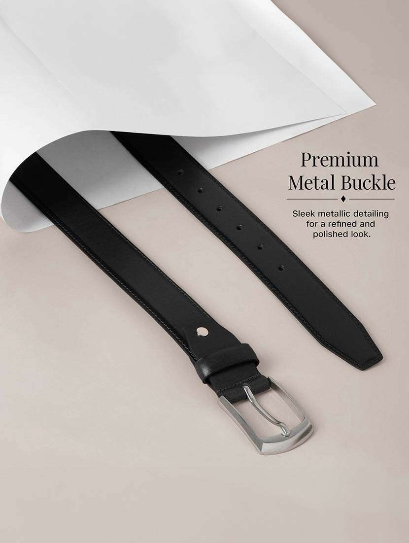 Men Solid Genuine Leather Belt - 22627785 -  Standard Image - 1