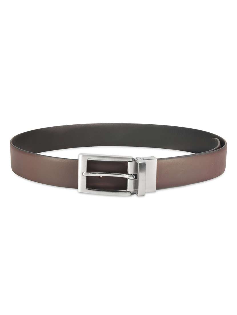 men reversible leather belt with silver buckle - 22627793 -  Standard Image - 1