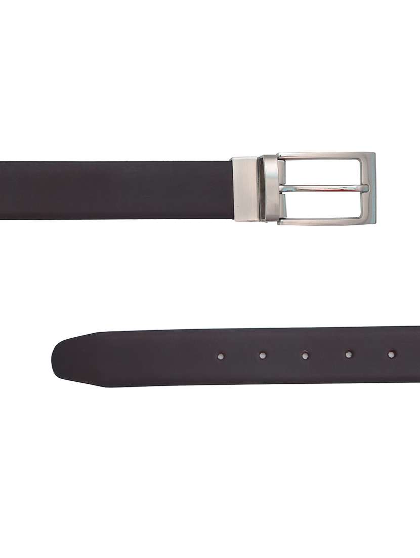 men reversible leather belt with silver buckle - 22627793 -  Standard Image - 4