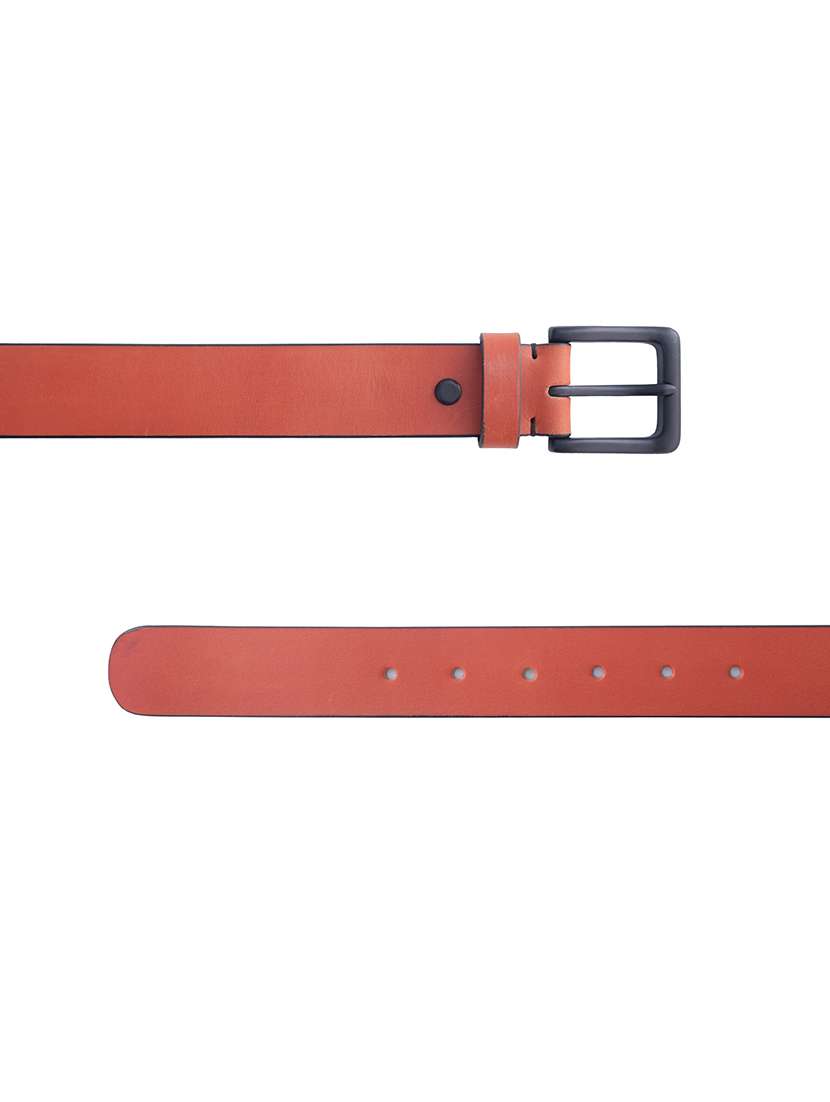 men tan leather belt with black buckle - 22627794 -  Standard Image - 4