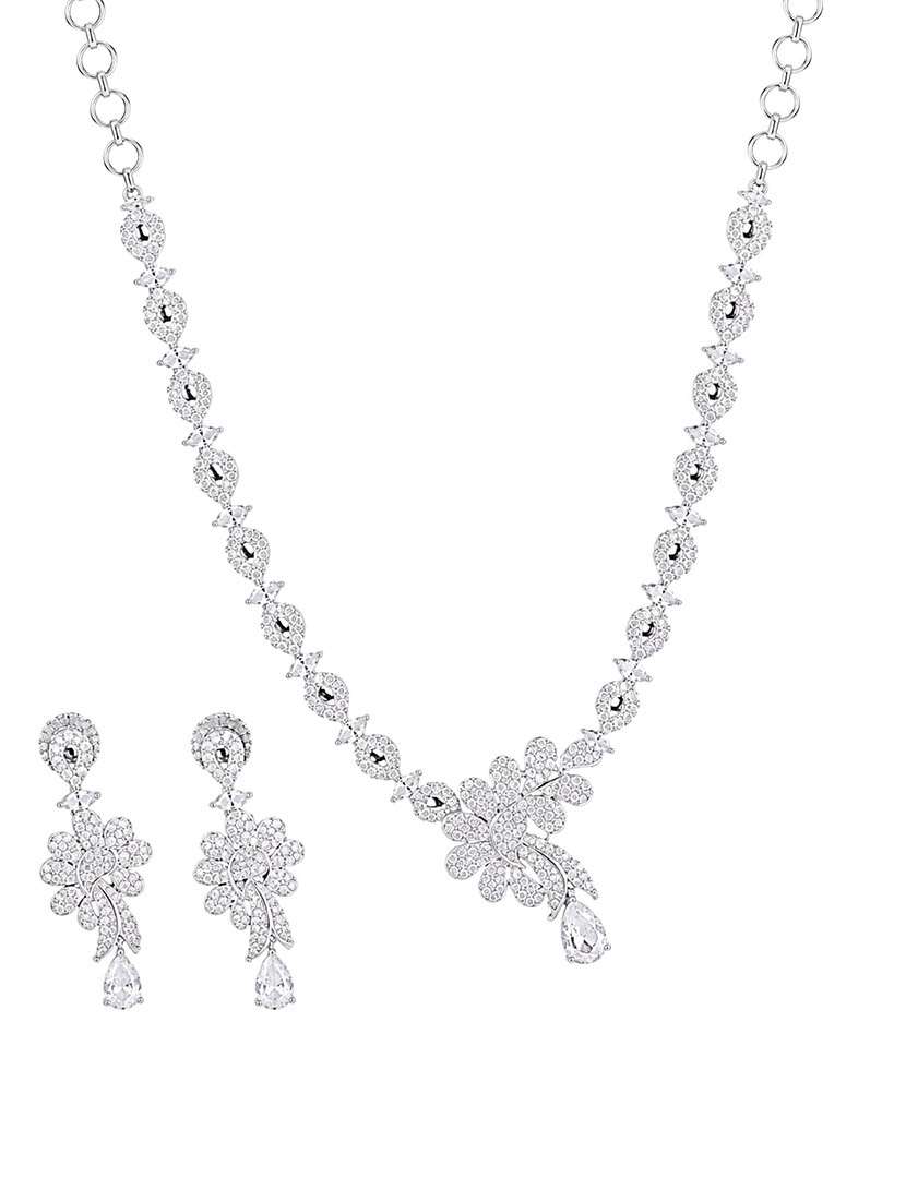 women stone necklace set with earrings - 22627824 -  Standard Image - 1