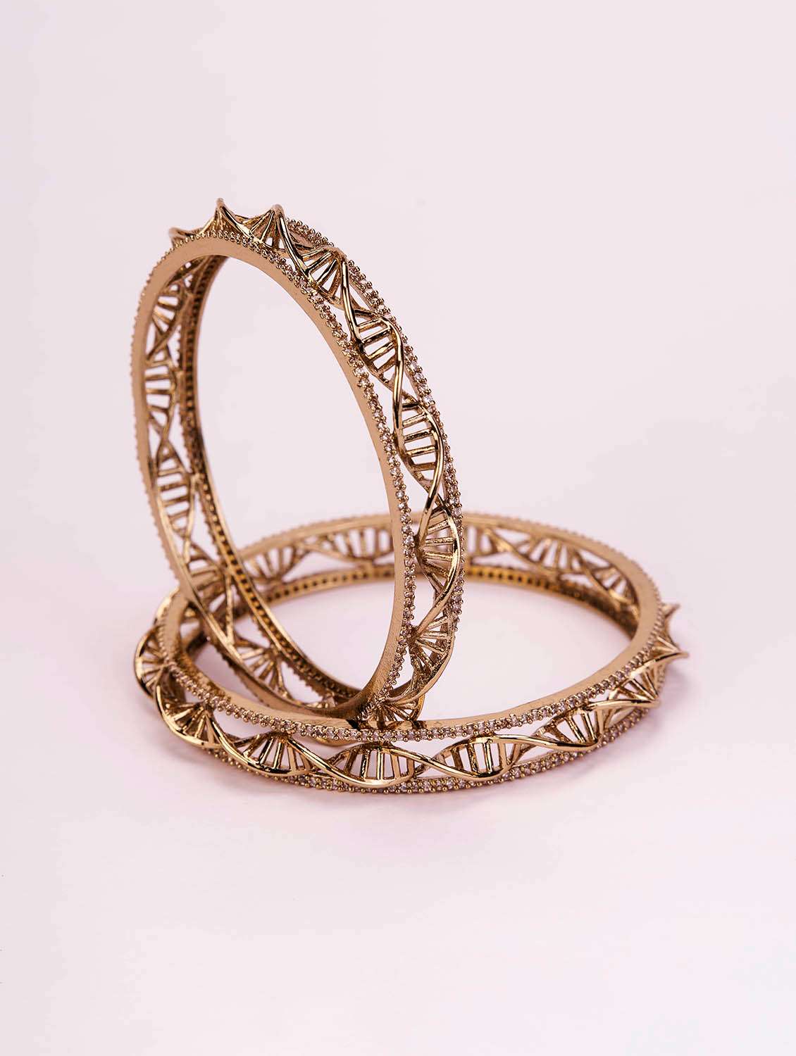 helix motif traditional mehendi plated bangles - 22627854 -  Standard Image - 1