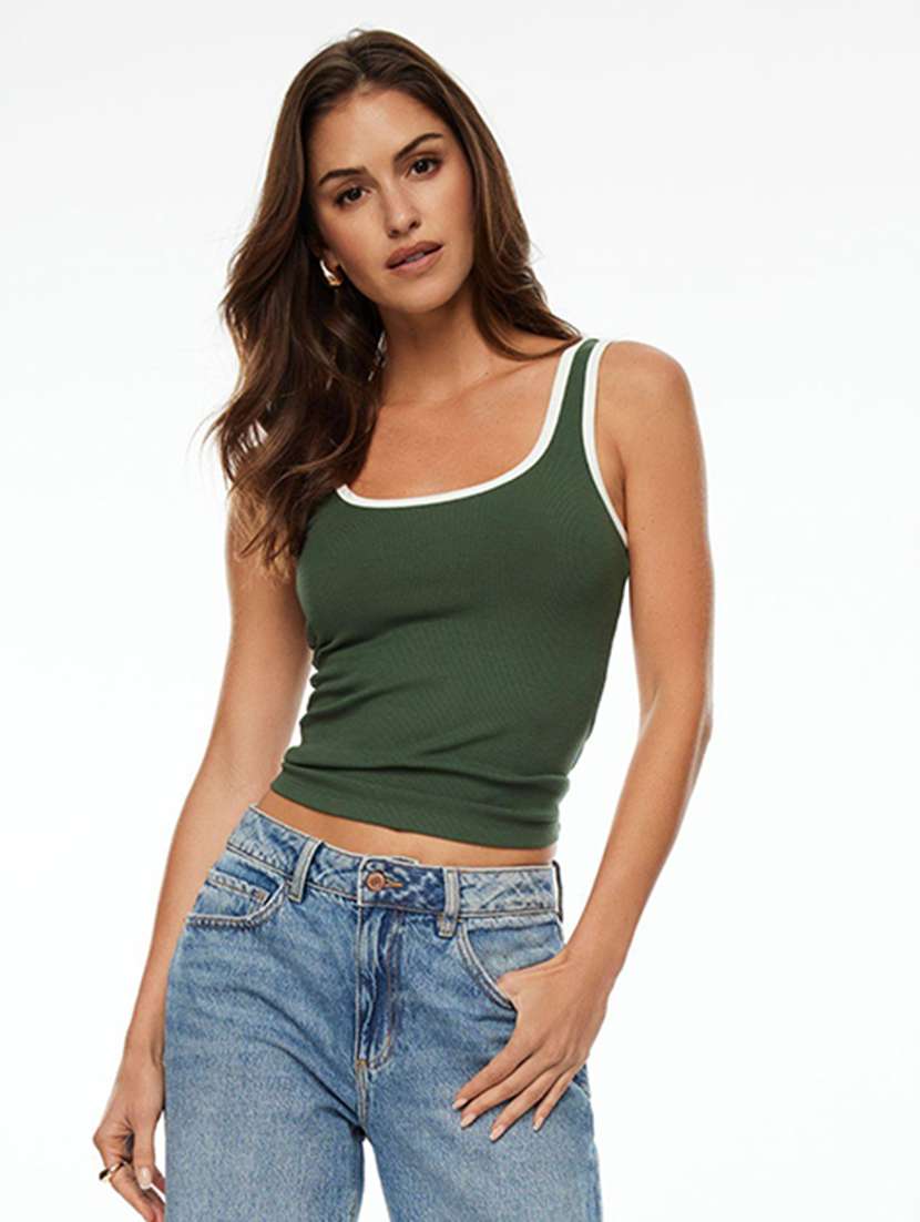 Women Solid Sleeveless Tank Top - 22627868 -  Standard Image - 1