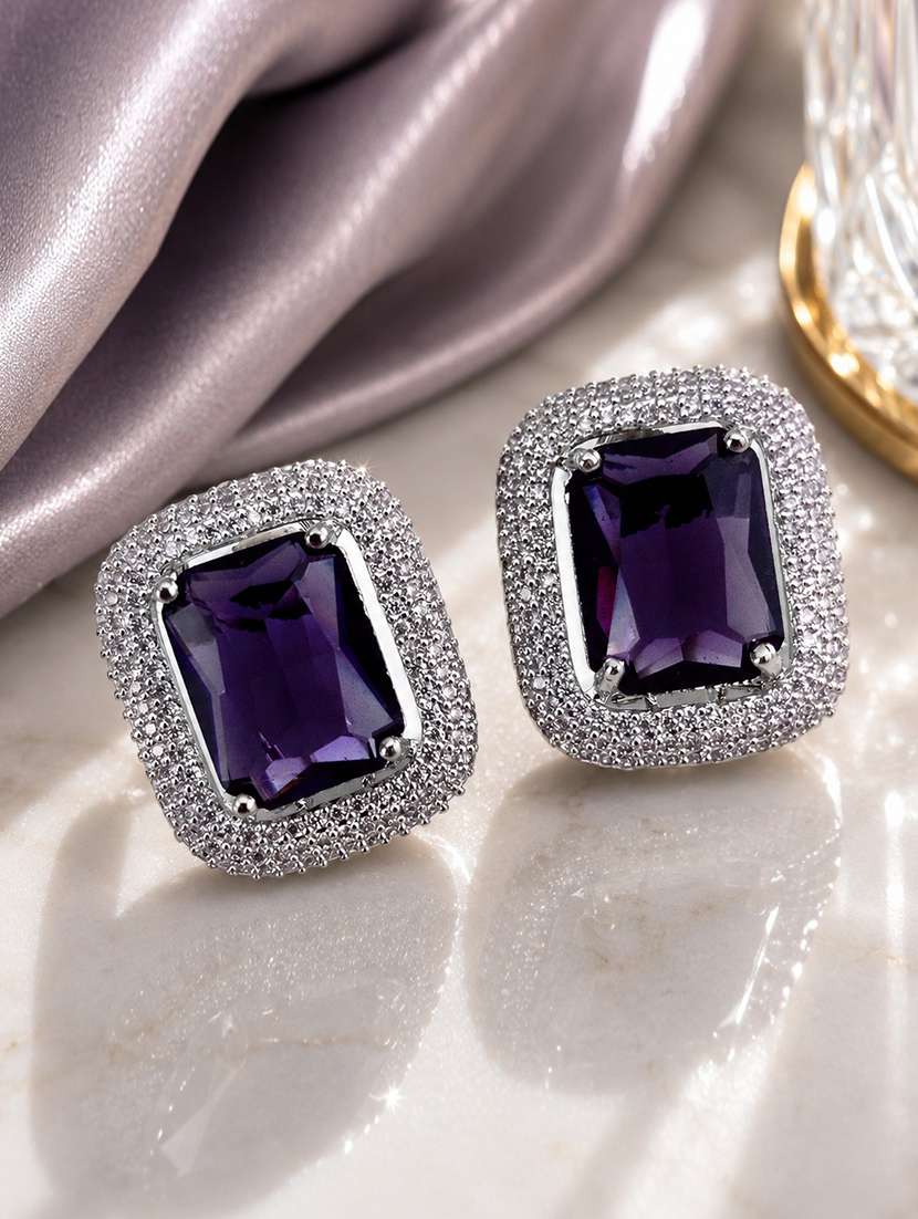enchanting crystal purple studs