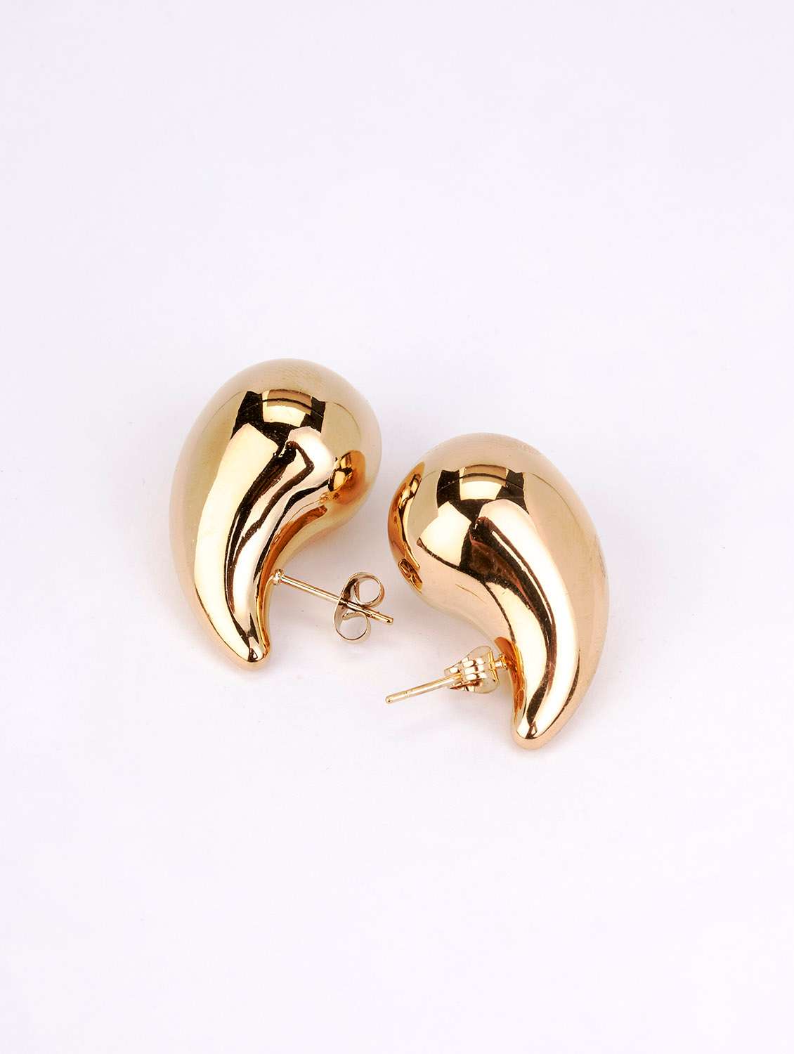 Elegance Round Hoop Gold Plated Studs - 22627896 -  Standard Image - 1