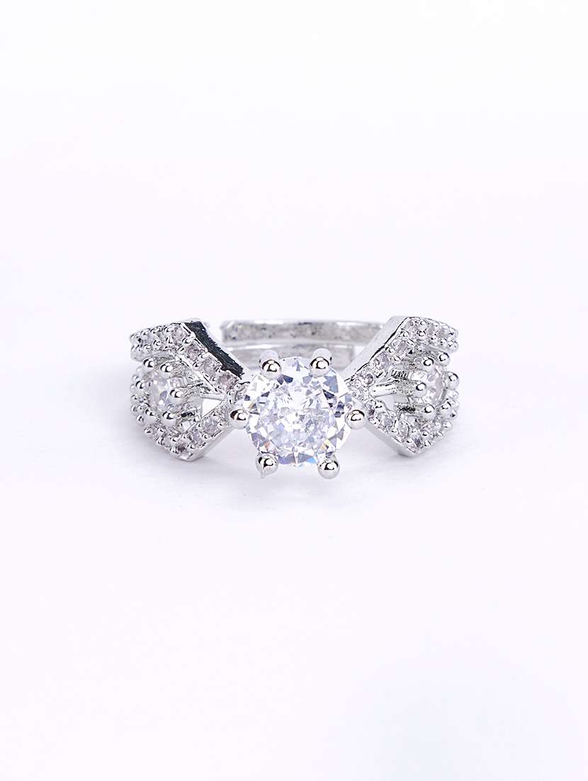 opal touch rhodium love knot ring - 22627966 -  Standard Image - 1