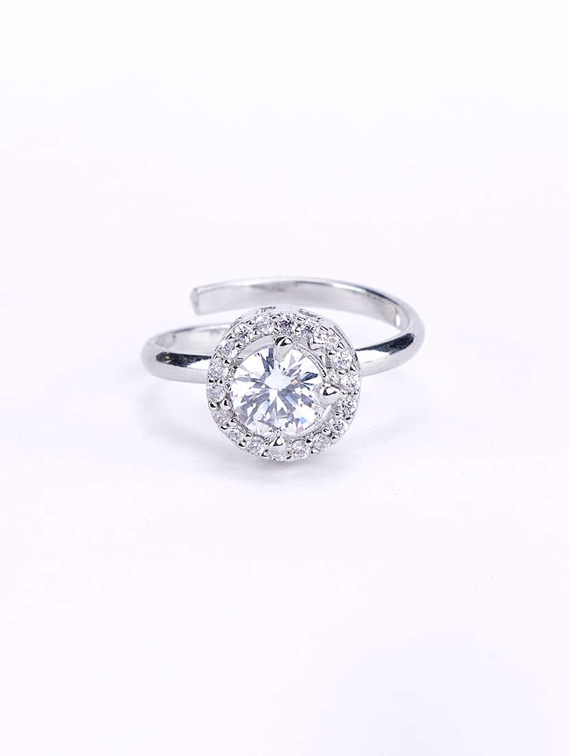 Women Stone Adjustable Brass Ring - 22627973 -  Standard Image - 1