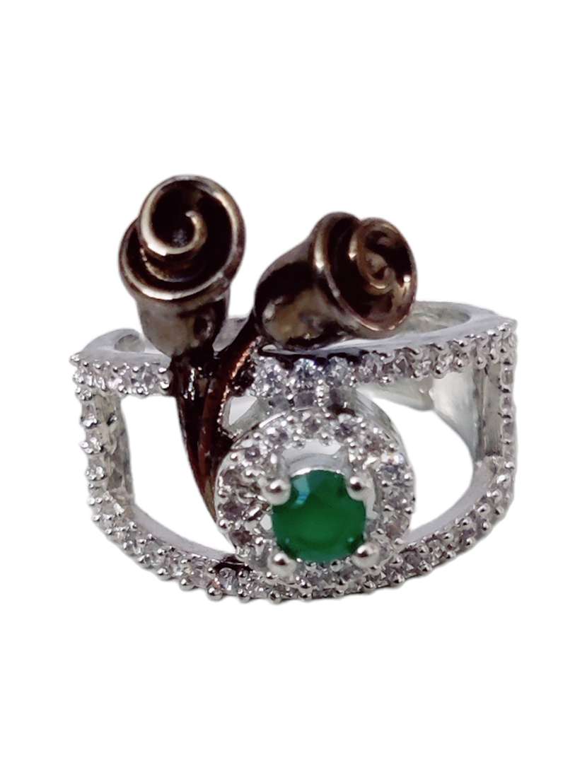 opal touch elegant rhodium ring - 22627993 -  Standard Image - 1