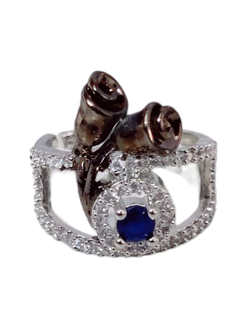 opal touch elegant rhodium ring - 22627994 -  Standard Image - 1