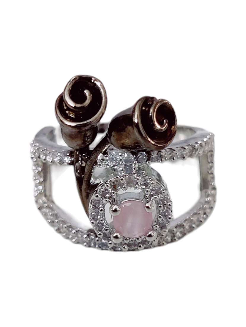 opal touch elegant rhodium ring - 22627995 -  Standard Image - 1