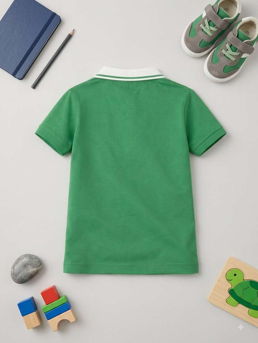 Boys Printed Short Sleeves Polo T-shirt - 22635345 -  Standard Image - 4