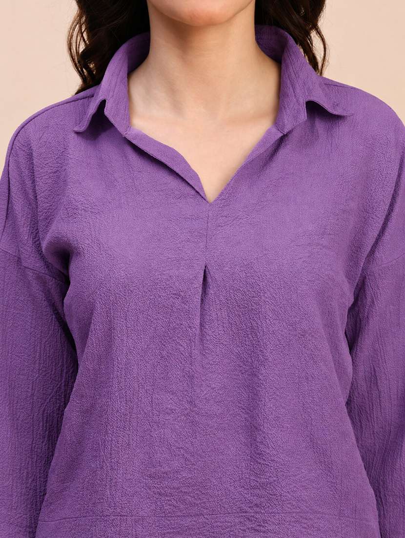 Women Solid Long Sleeves Regular Top - 22635394 -  Standard Image - 1