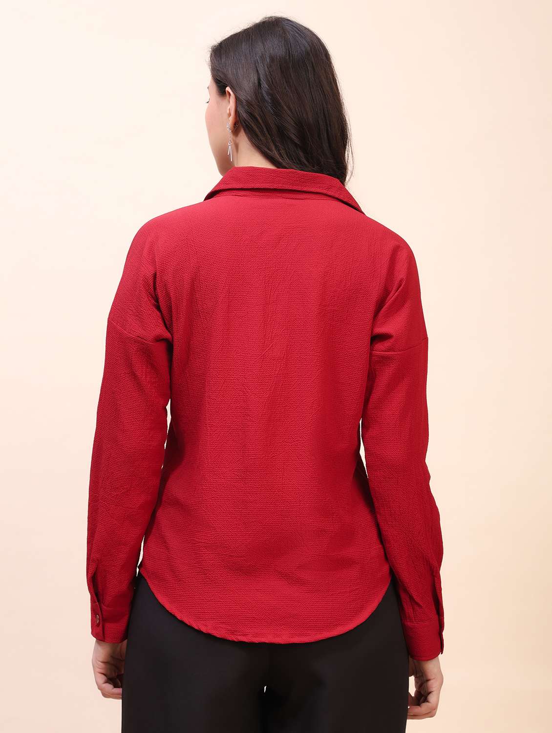 Women Solid Long Sleeves Regular Top - 22635397 -  Standard Image - 4
