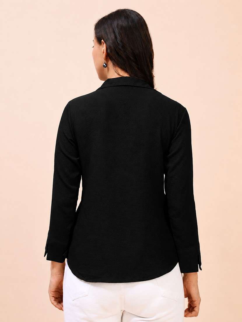 Women Solid Long Sleeves Regular Top - 22635399 -  Standard Image - 4