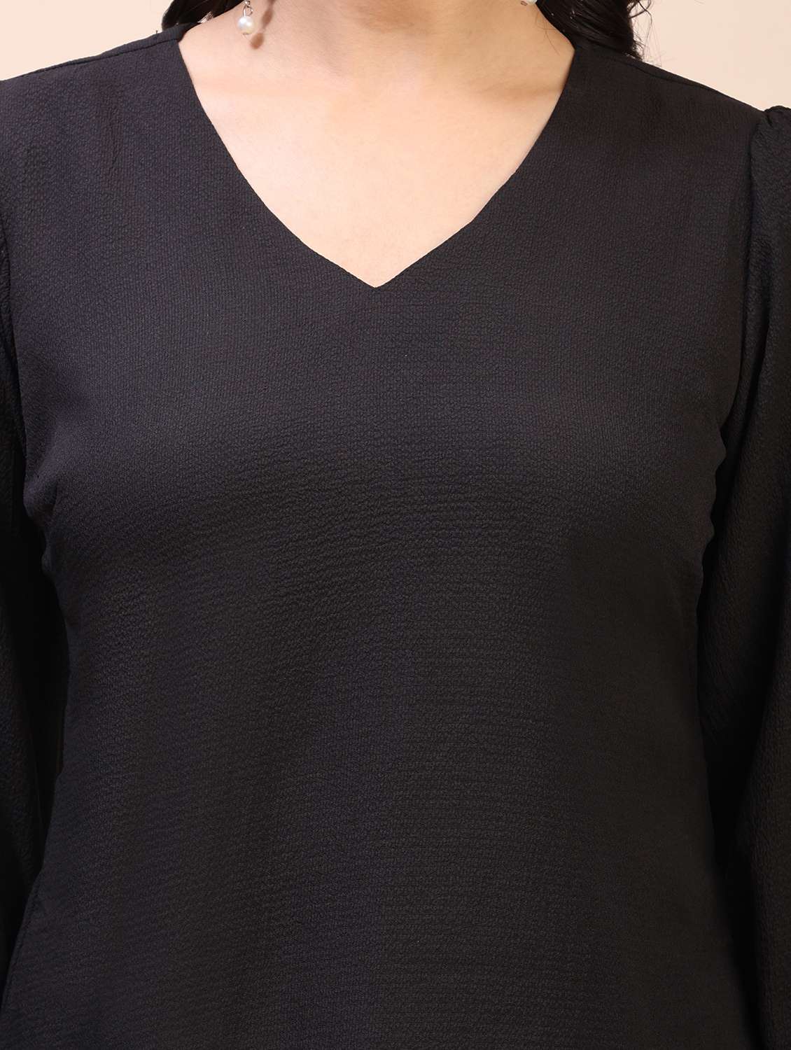 Women Self Design Long Sleeves Regular Top - 22635415 -  Standard Image - 1