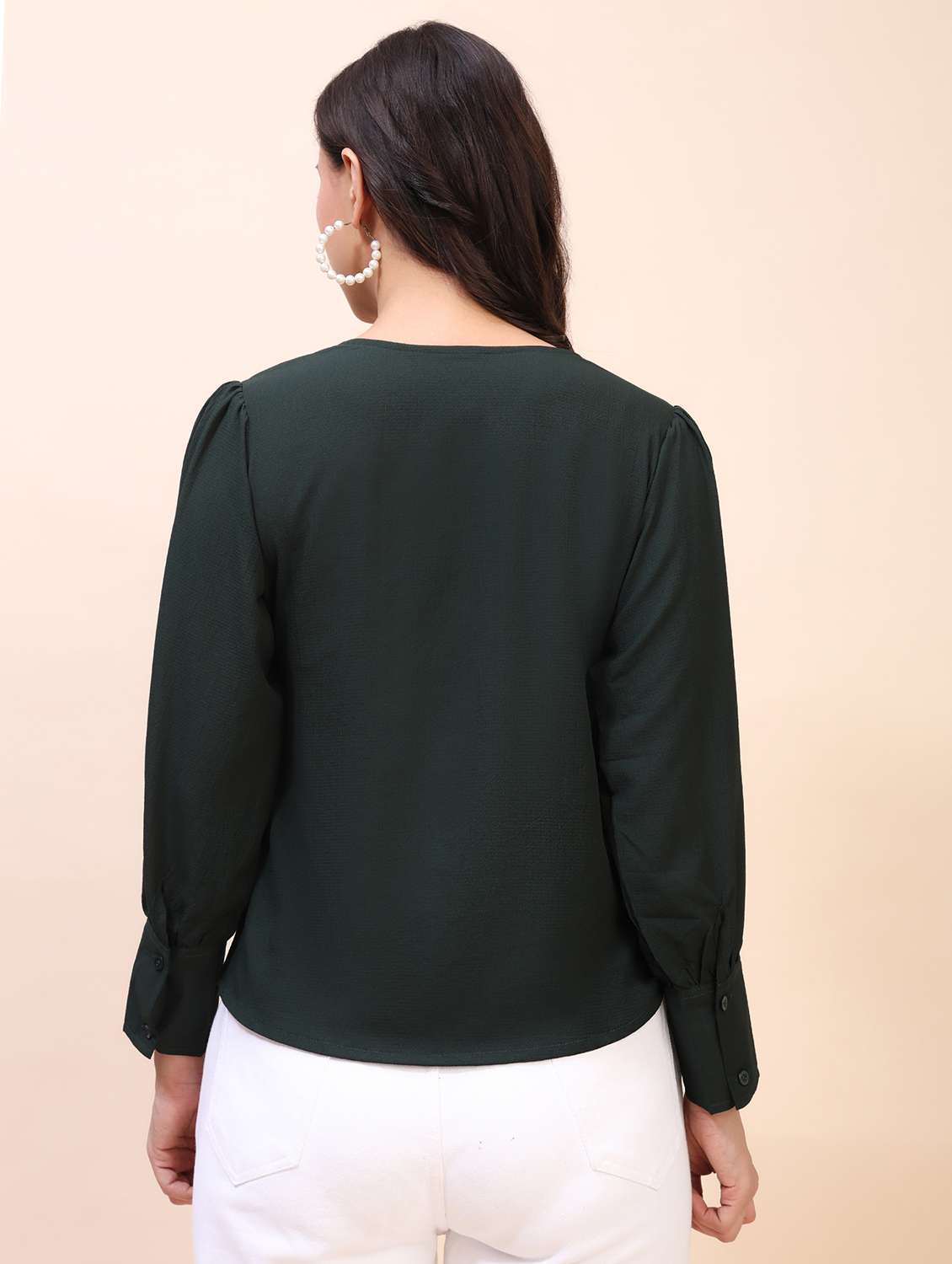 Women Solid Long Sleeves Regular Top - 22635416 -  Standard Image - 4