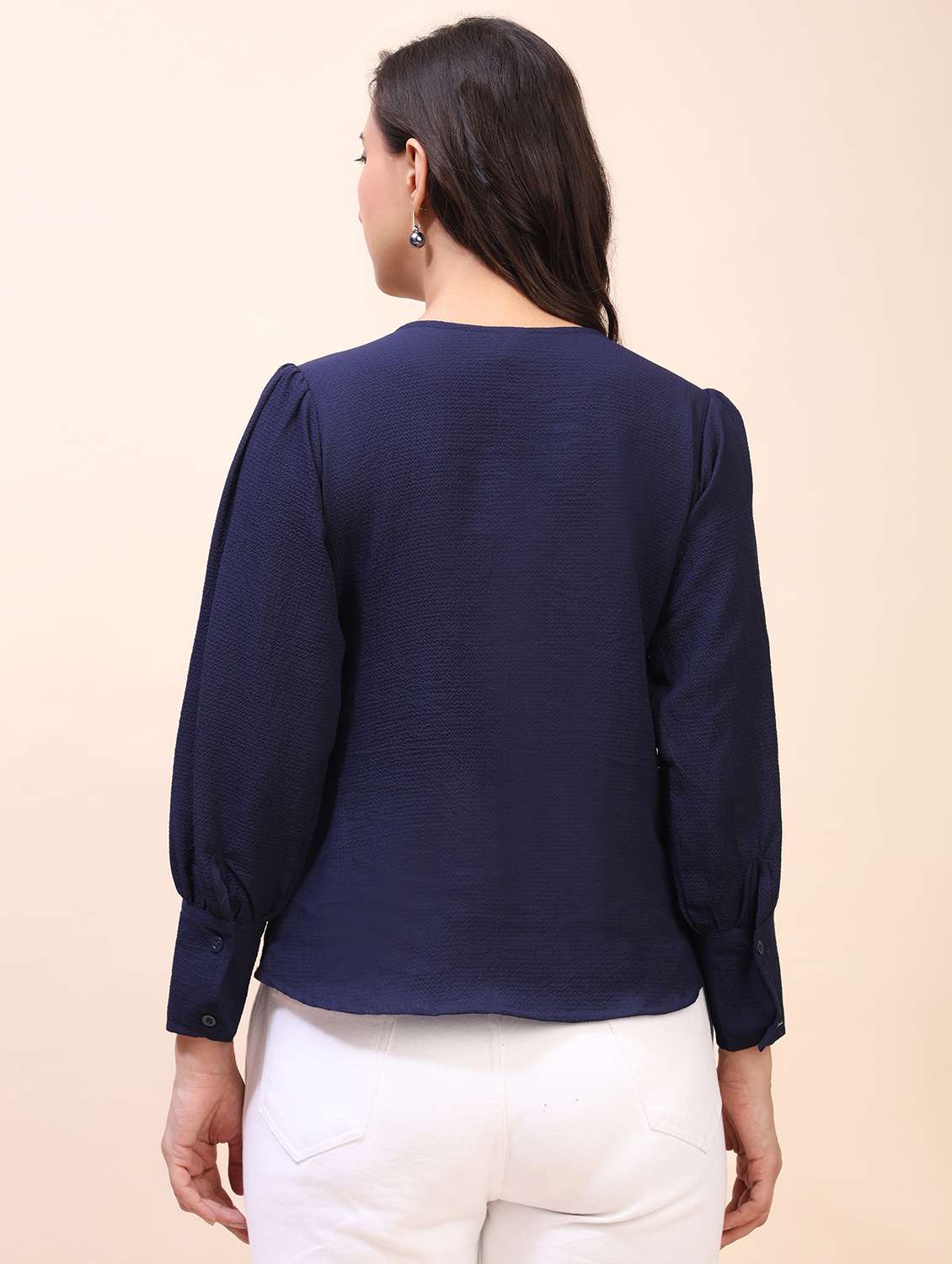 Women Solid Long Sleeves Regular Top - 22635420 -  Standard Image - 4