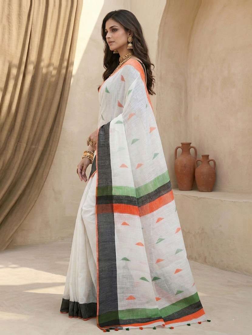 women self design handloom saree with blouse - 22637714 -  Standard Image - 1