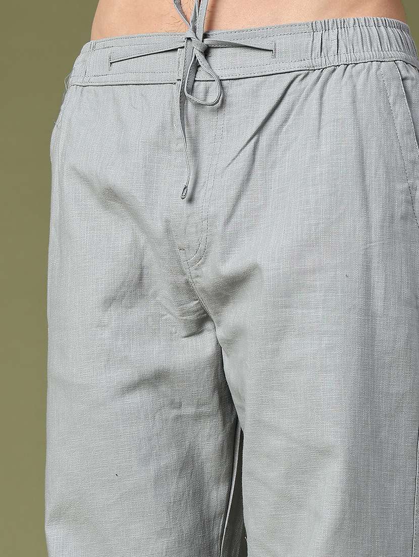 Men Textured Mid Rise Flat Front Casual Trouser - 22637957 -  Standard Image - 1