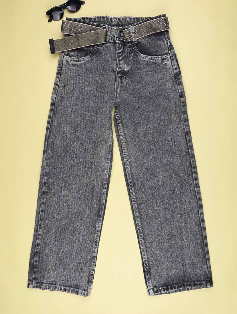 Boys Washed Mid Rise Straight Jeans - 22638606 -  Standard Image - 1