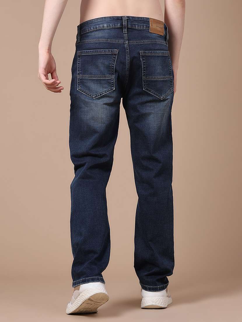 Men Washed Mid Rise Full Length Straight Jeans - 22638697 -  Standard Image - 4